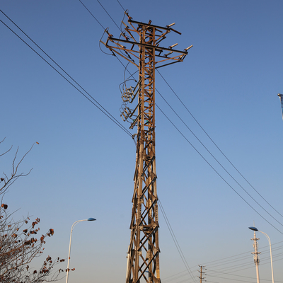 Kątowe ocynkowane wieże linii przesyłowych 220kv, wieża elektryczna wysokiego napięcia 10m