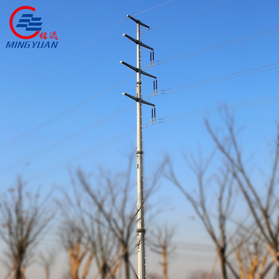 132kv Stalowa linia przesyłowa Słup wieżowy Ocynkowana energia elektryczna 100 m wysokości