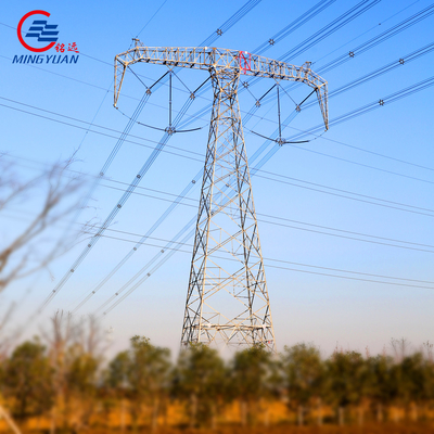 Q355B Stalowy zgalwanizowany słup elektryczny o zaokrąglonej napięciu 33 KV
