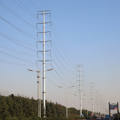 ocynkowany ogniowo ośmiokątny słup elektryczny metalowy słup użytkowy rurowy słup stalowy,