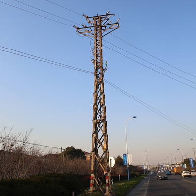 Kątowe ocynkowane wieże linii przesyłowych 220kv, wieża elektryczna wysokiego napięcia 10m