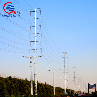 70ft 11kv Stalowy słup użytkowy, ośmiokątne elektryczne słupy energetyczne