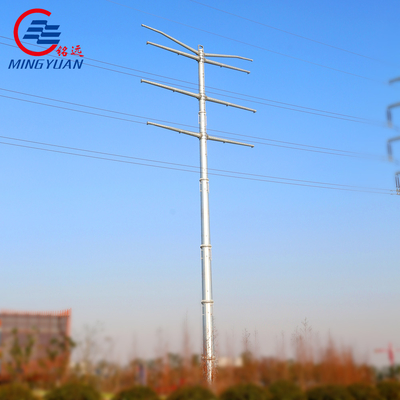 70ft 11kv Stalowy słup użytkowy, ośmiokątne elektryczne słupy energetyczne